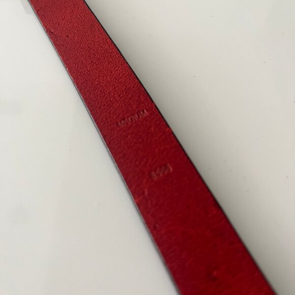 Vintage Coach 90s Red Leather Belt Women's Medium - Picture 8 of 15